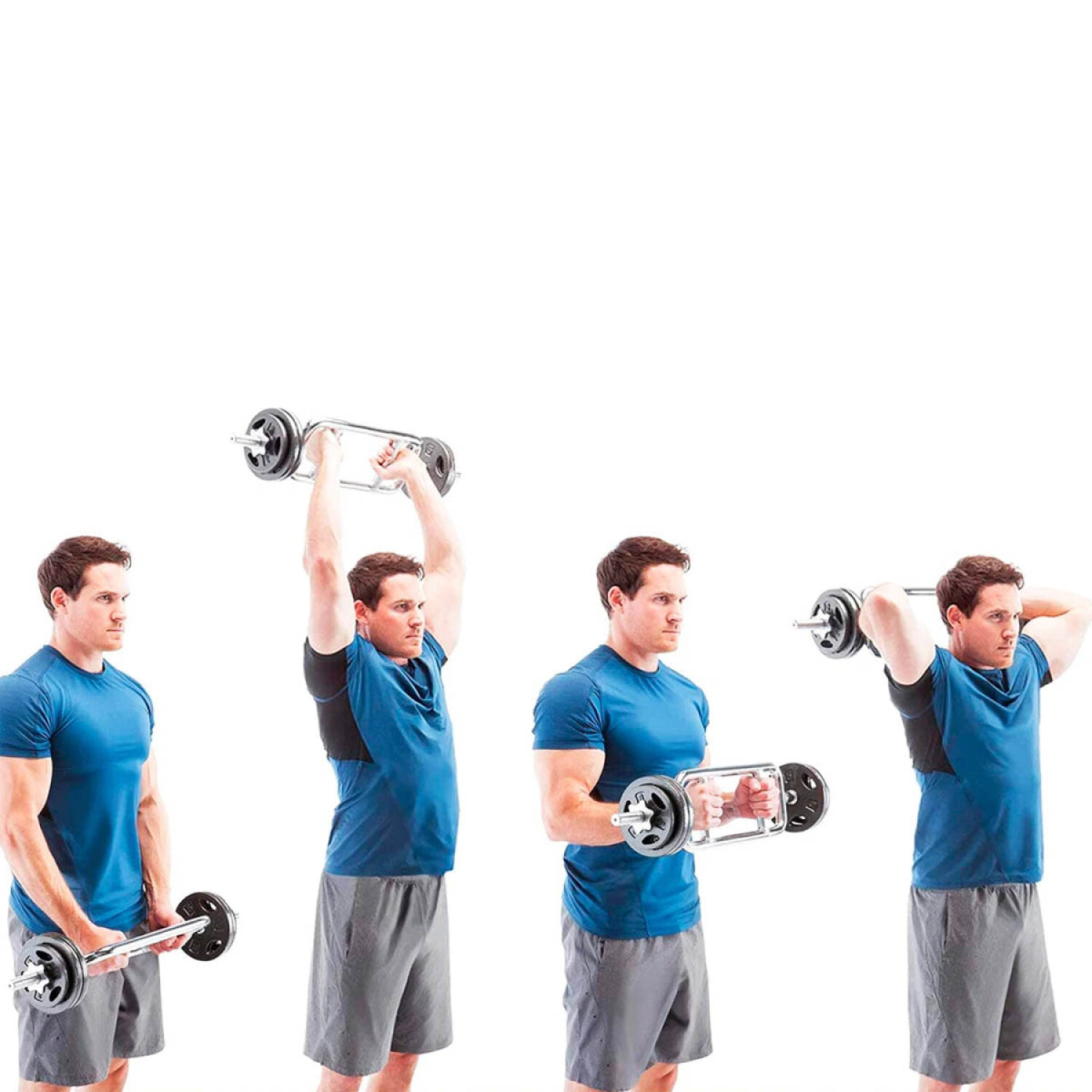 Barra Romana Maciza Cromada C/rosca Para Triceps Pesas Nº1