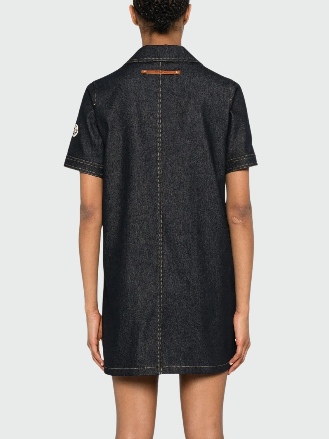Moncler - Vestido entallado Abito Azul Denim