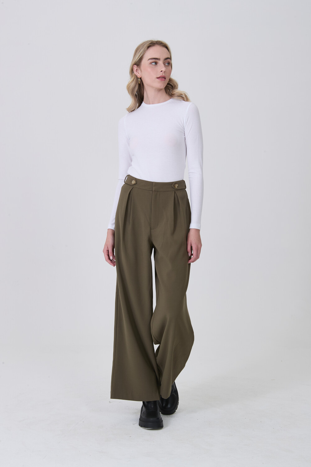 Pantalon Calina Verde Oliva