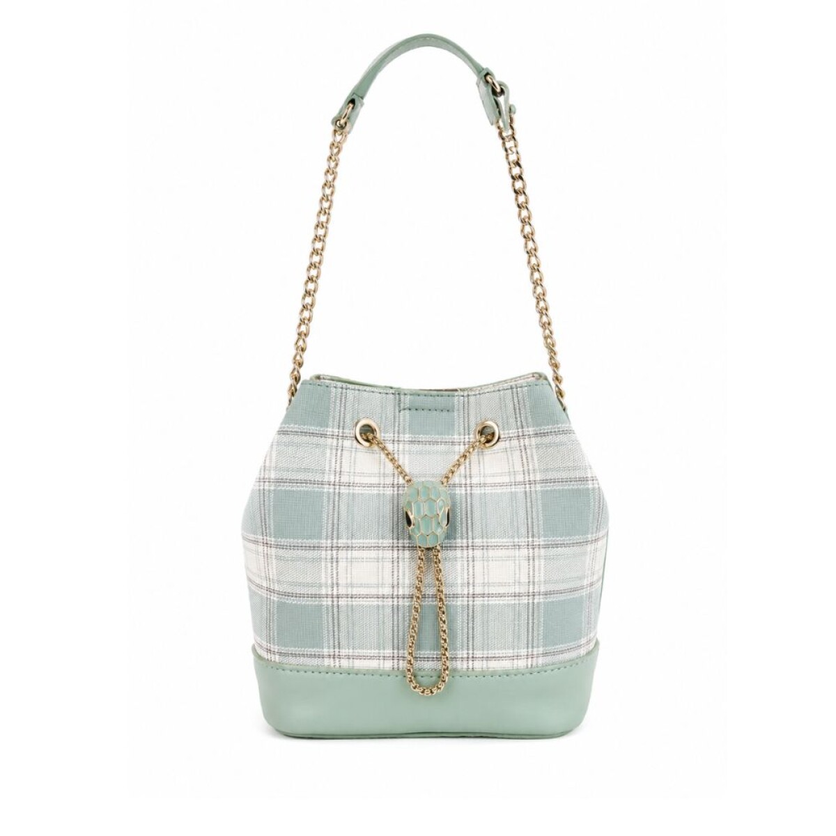 CARTERA CUADROS VERDE 