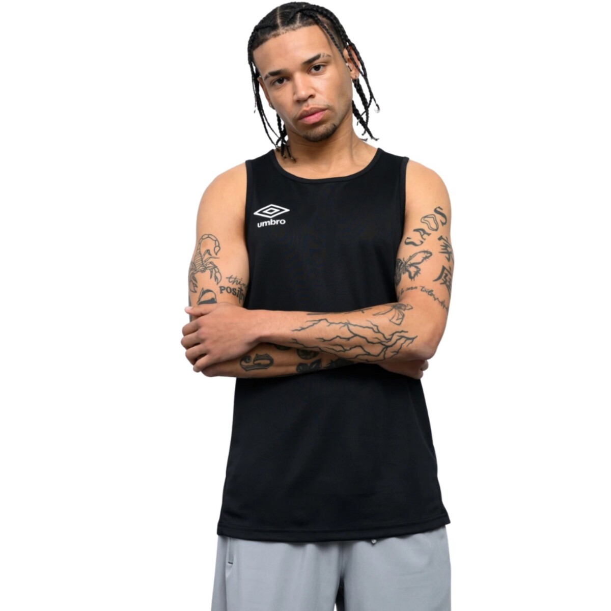 UMBRO MUSCULOSA BOLT - Negro-blanco 