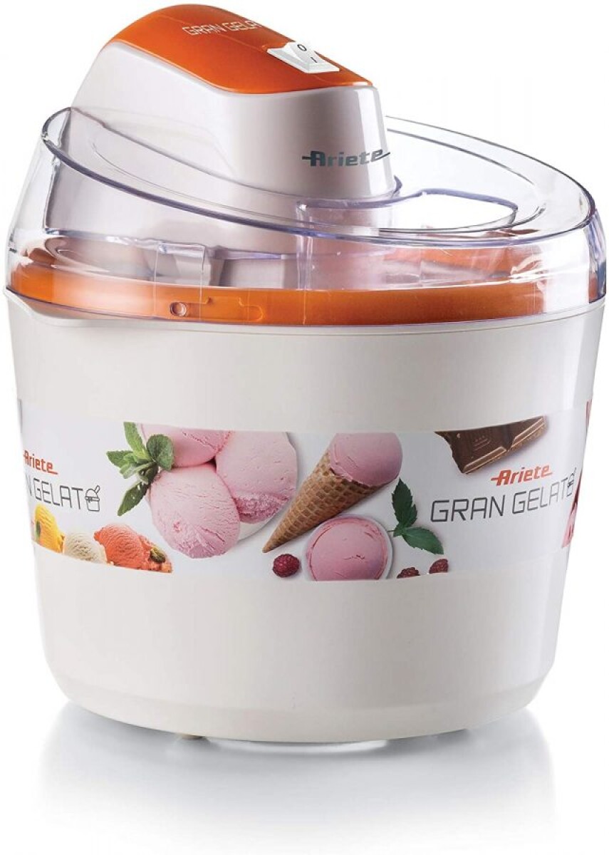 Máquina de helado Ariete Gran Gelato Blanco y naranja 1,5 lt 