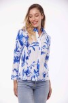 CAMISA SONA ESTAMPADO FLORES AZULES