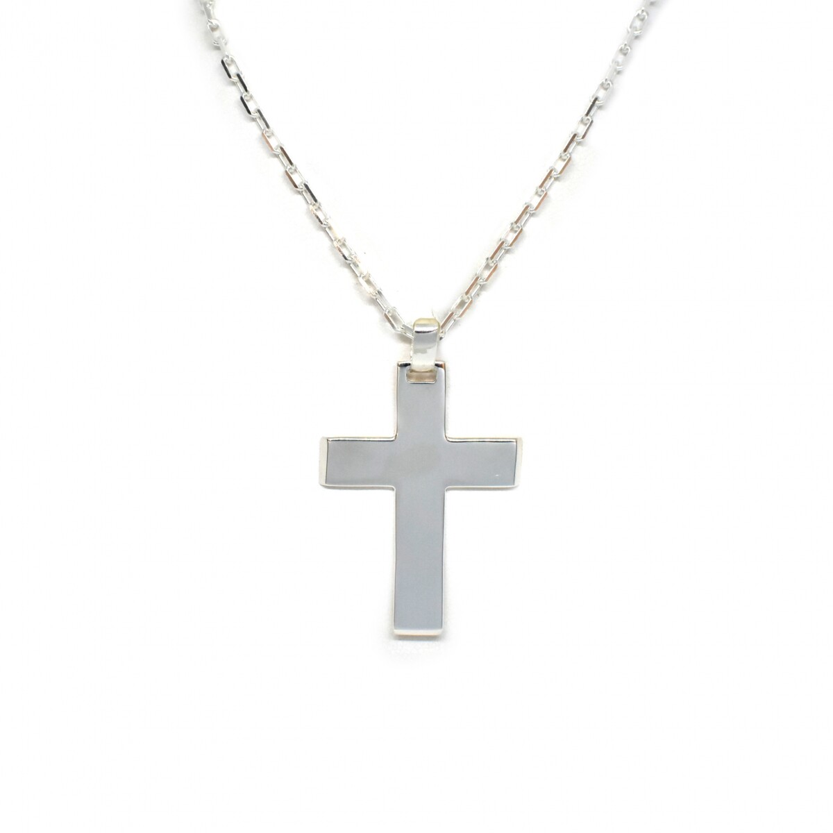 Cadena y Cruz en Plata 925 