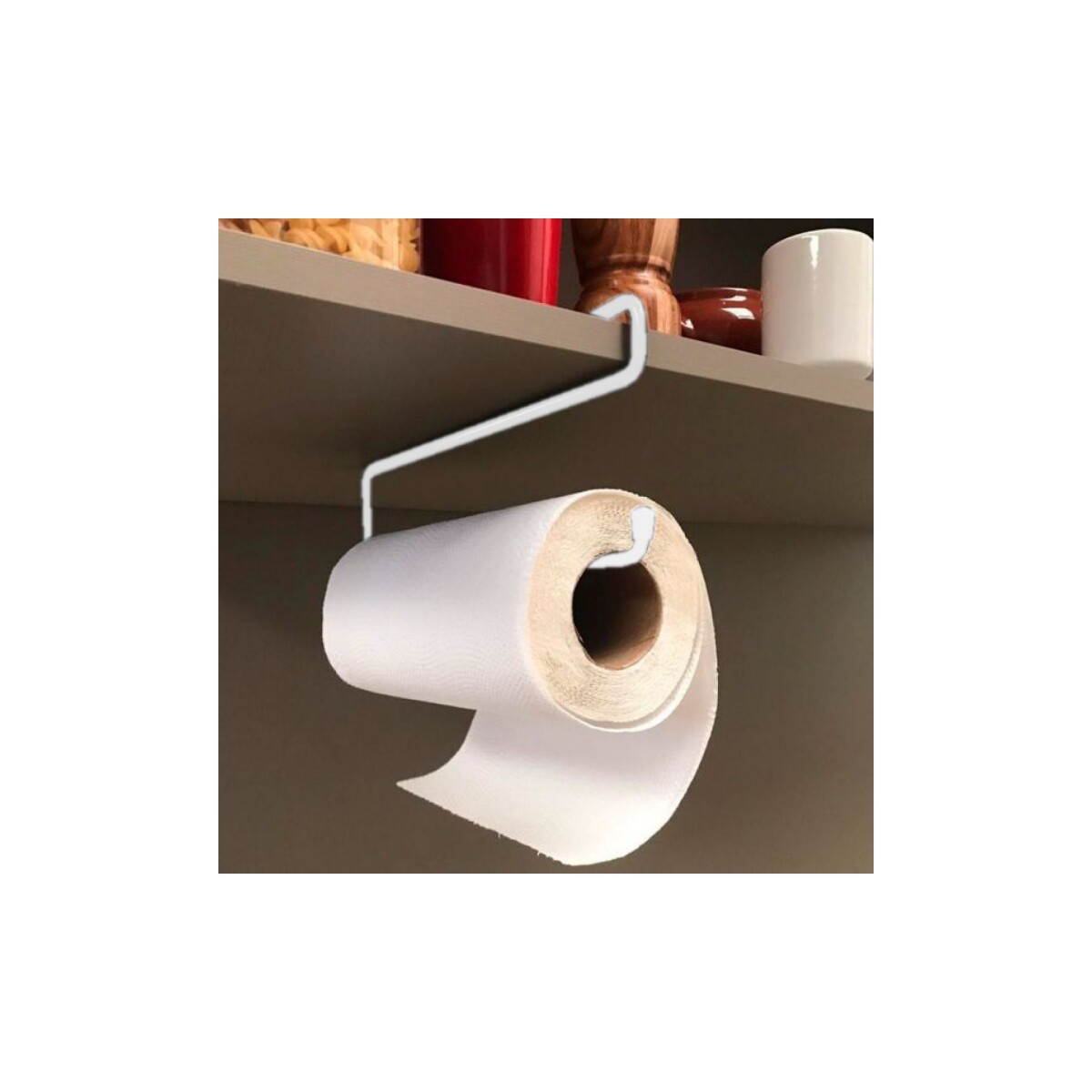 SOPORTE PAPEL COCINA - ACERO BLANCO ACERO 