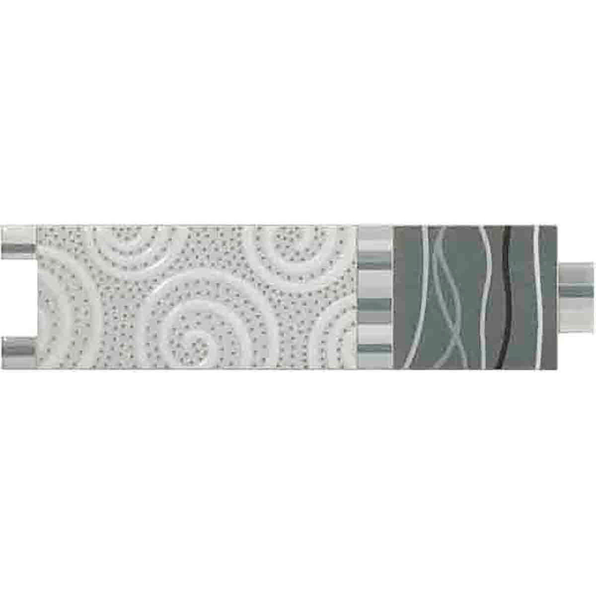 Cuadradito Sin Fin Gris Medida 6.5X25 Linea Andina Guarda 