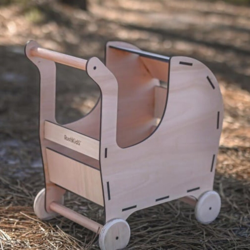 Coche de Muñecas de Madera RustiKids Coche de Muñecas de Madera RustiKids