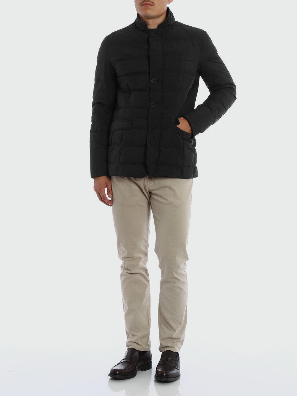 Herno-Chaqueta de Vestir rellena de plumas, Gortex Negro
