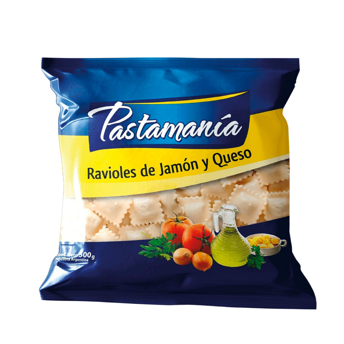 RAVIOLES PASTAMANIA JAM Y QUESO 500G 