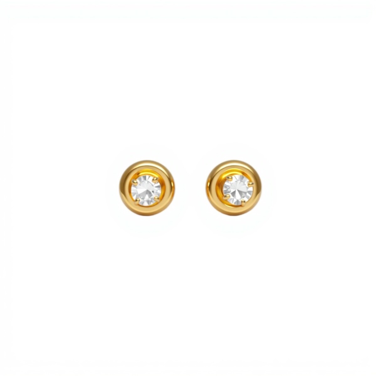 Abridores Zirconia blanca-Oro 18k-Piedra Zirconia-AB9533 - conpiedra 