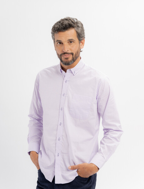 Camisa m/l micro pie de pulle violeta