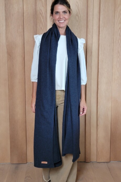 Bufandón Burdeos Azul