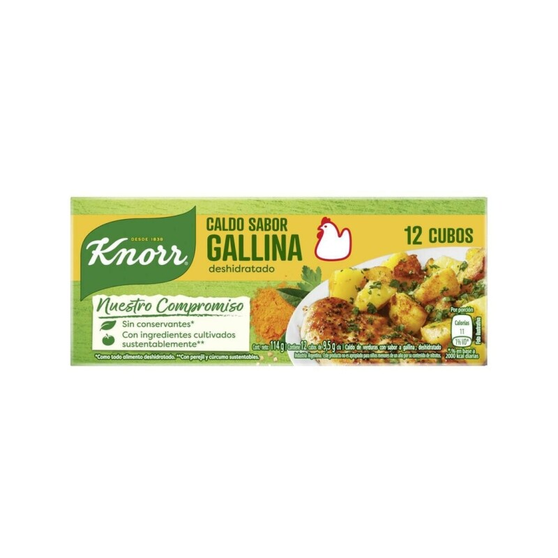 CALDO KNORR 12UNI GALLINA Caldo Knorr 12uni Gallina