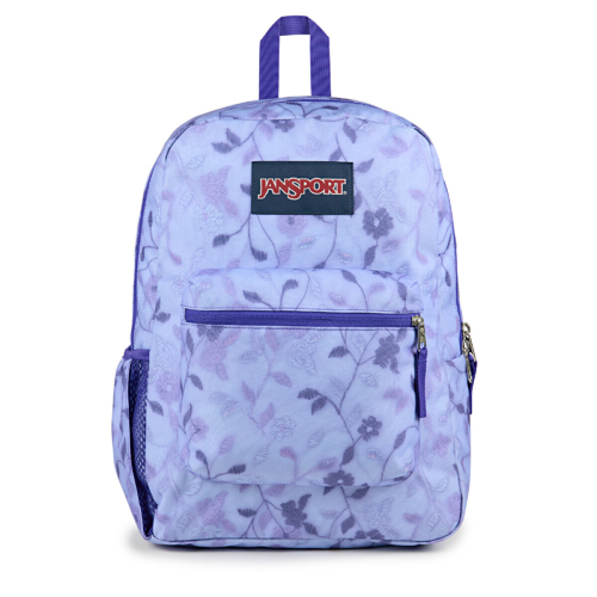 MOCHILA JANSPORT CROSS TOWN - BLACK - LILA 