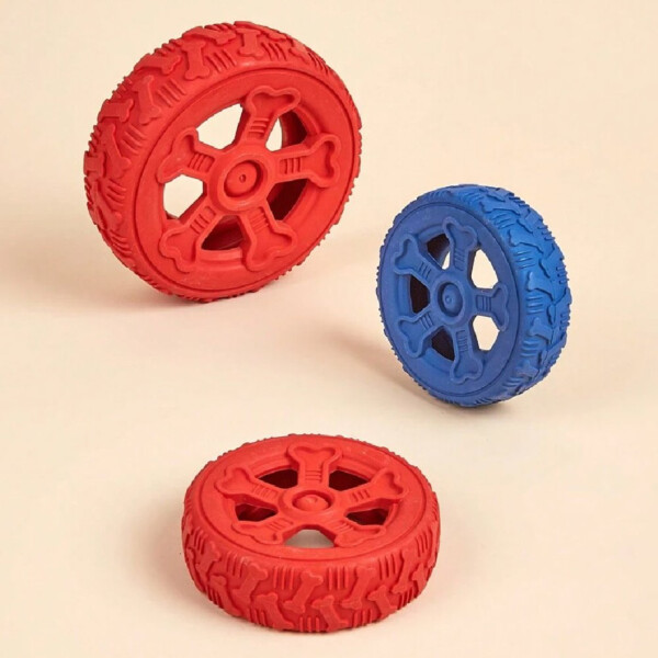 Juguete Perro Rueda Masticable Mordillo Mordedor Dental Variante Color Rojo