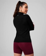 Polo Manga Larga Feather Tech+ Half-Zip Top Mujer Black