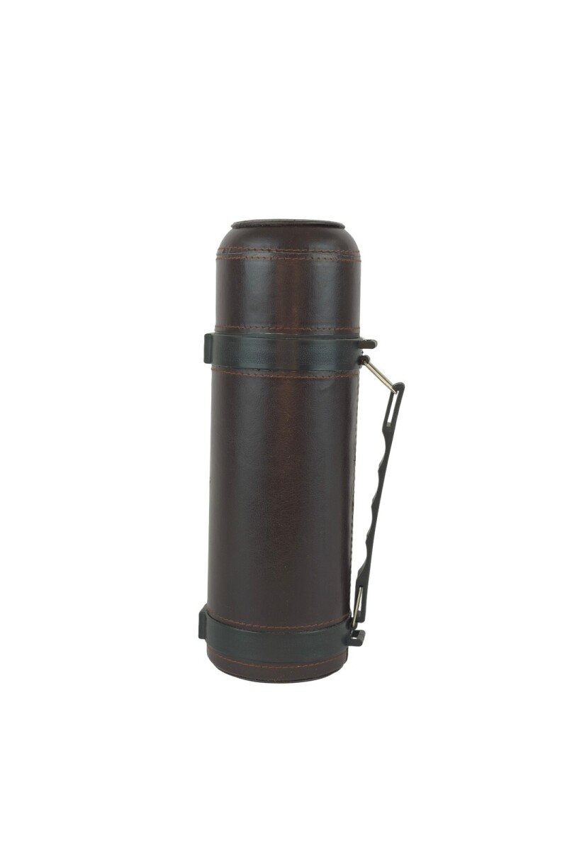 Termo de acero forrado 1 litro Chocolate