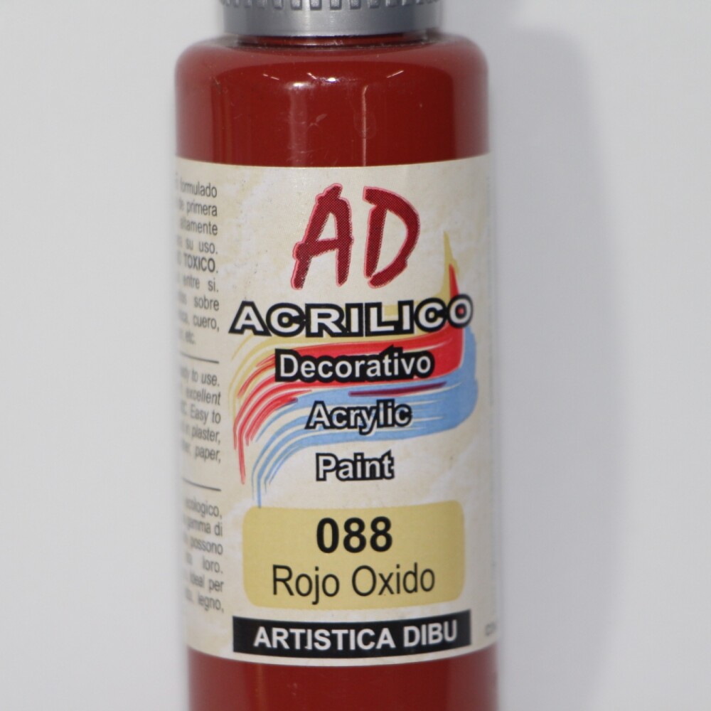 PINTURA ACRILICA ARTISTICA DIBU 60 ML. DIFERENTES COLORES COLOR ROJO OXIDO 088