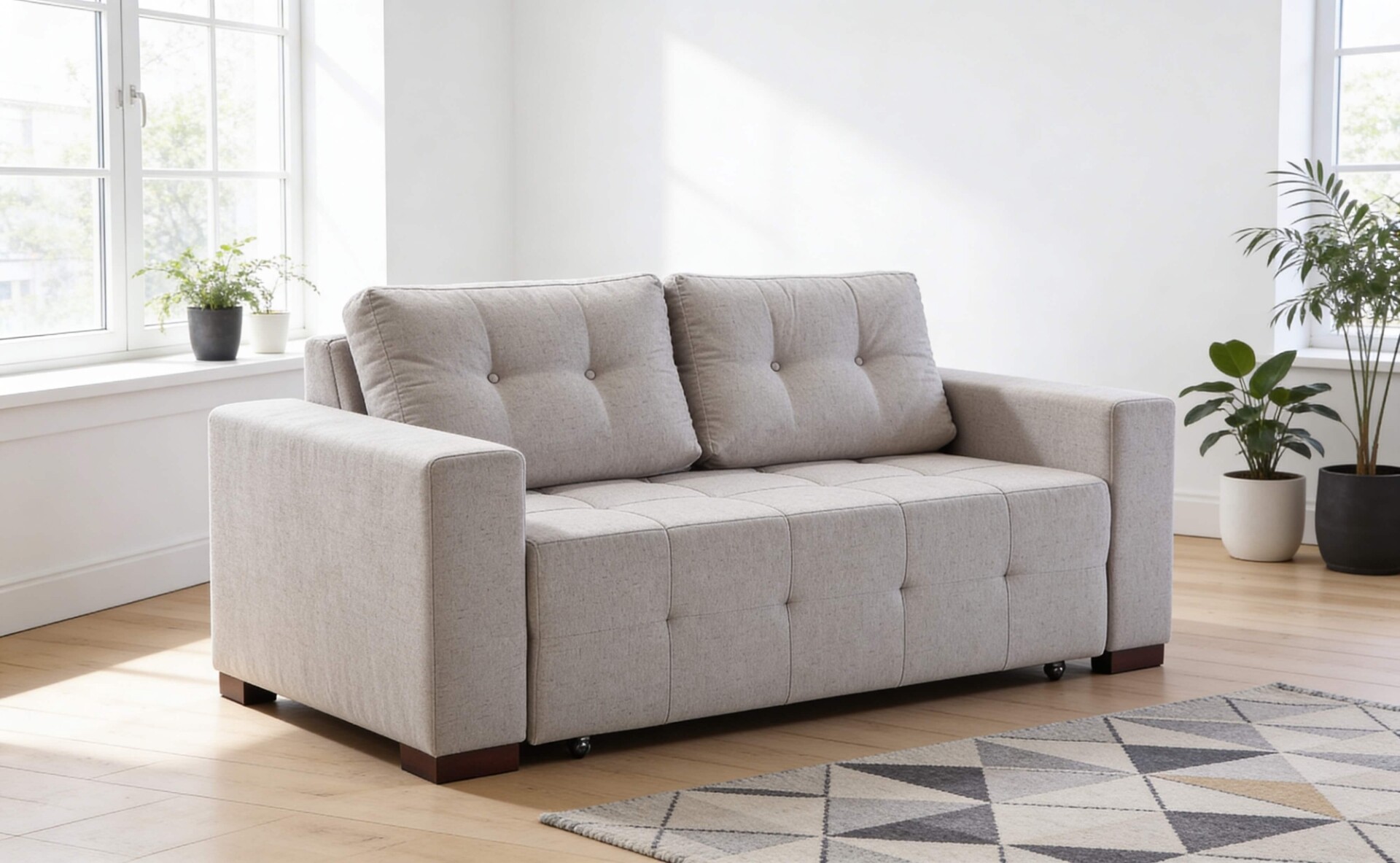 Sofá Cama Torres Reclinable 1.67m | Eucalipto Certificado CARB | Cama 1.90x1.40m 