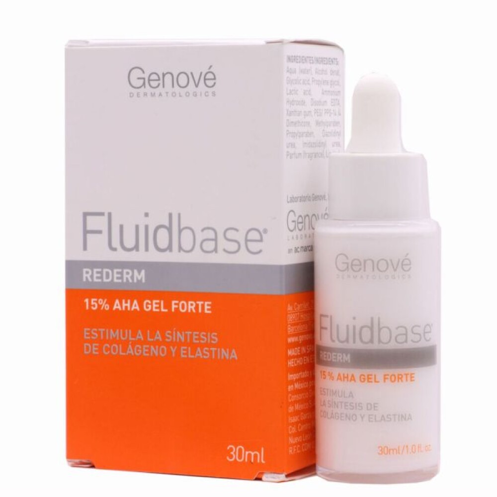 FLUIDBASE REDERM AHA GEL FORTE 15% 30ML única