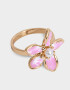 Anillos Medianos y Grandes Con flores Anillo Metal Con Flor - Dorado