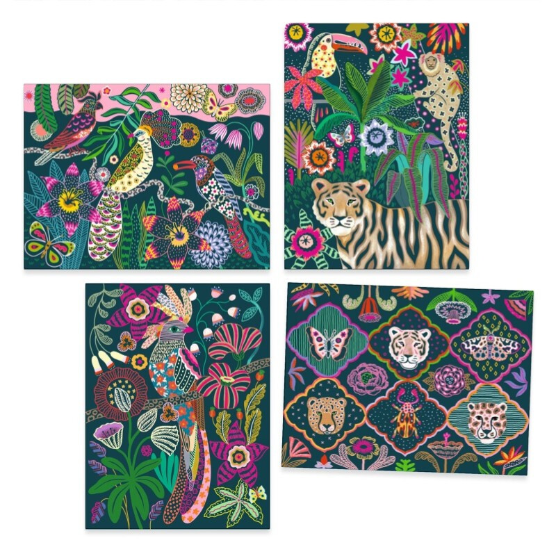 Manualidad Scratch Rococo Animales Djeco Manualidad Scratch Rococo Animales Djeco