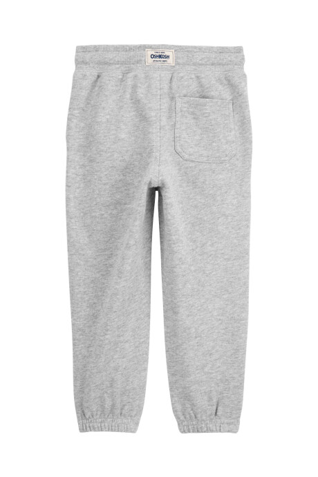 Pantalón deportivo de algodón, con logo, gris. Talles 2-5T Sin color