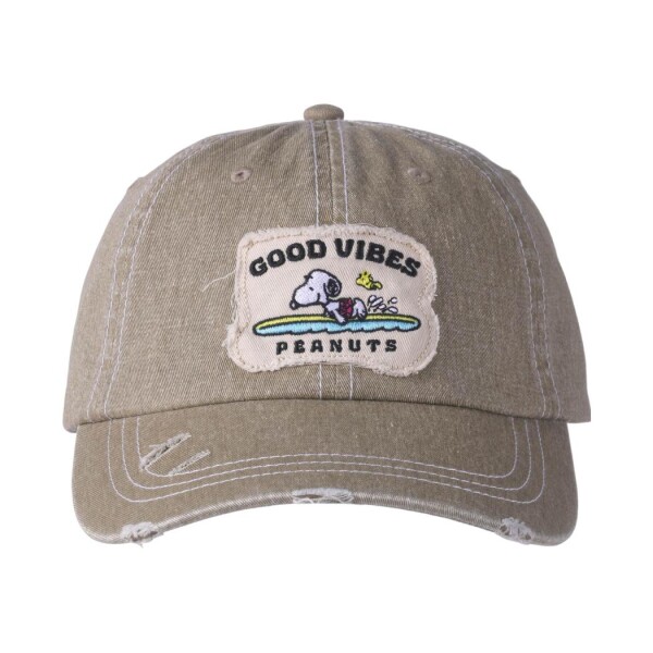 Gorro visera Snoopy beige