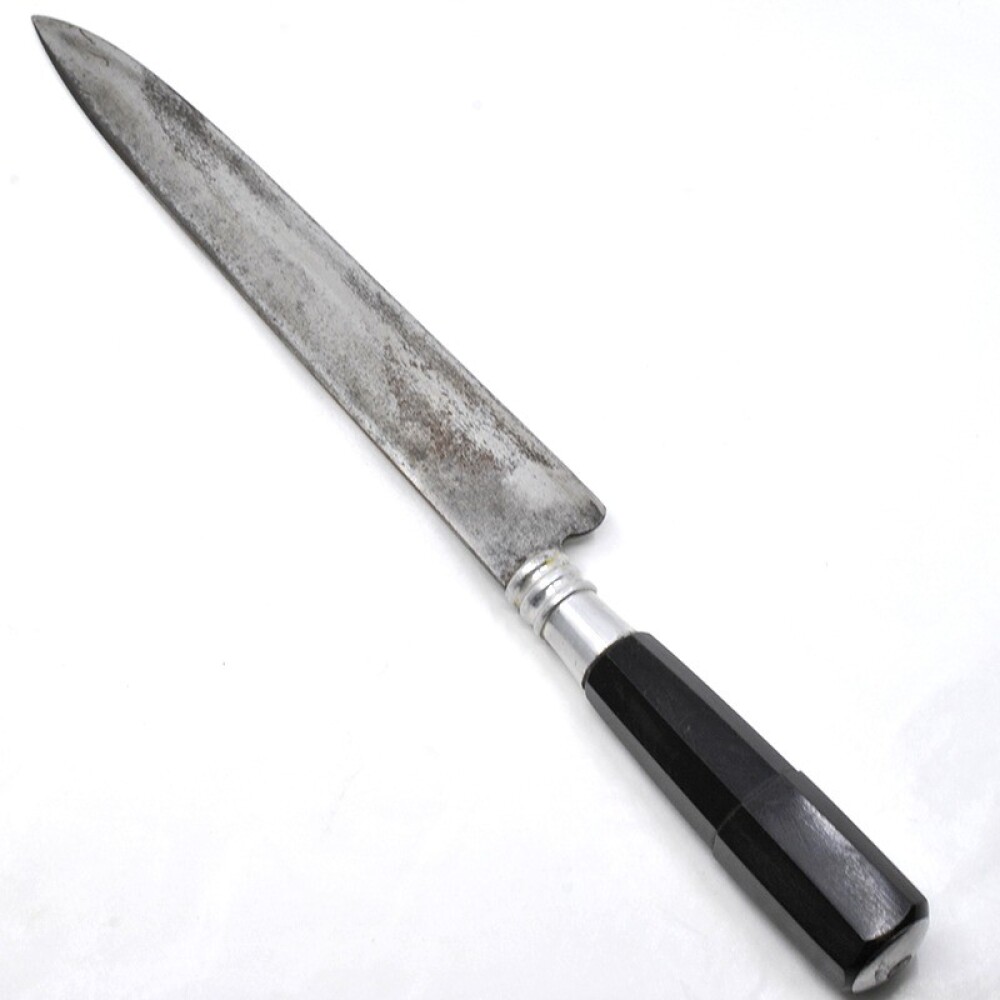 Cuchillo Antiguo Cabo Asta, Hoja Jinete Cuchillo Antiguo Cabo Asta, Hoja Jinete