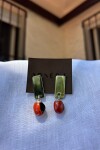 Mini Earrings Rojo/negro