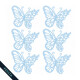 Mariposas Decorativas x 6 Celeste