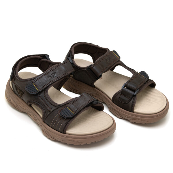 Sandalias Country Avola de Hombre - Avola Marron Oscuro-beige