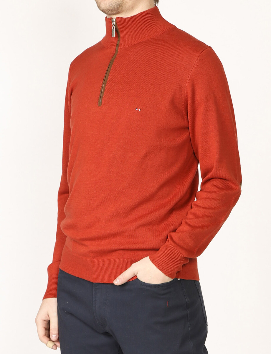 470996 SWEATER MEDIO CIERRE HARRINGTON LABEL Ladrillo