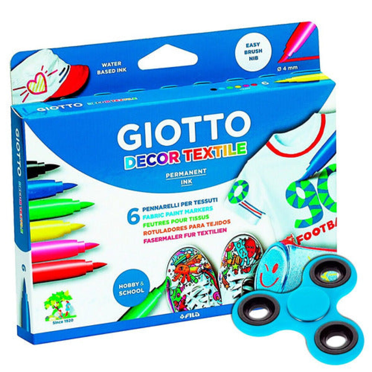 Marcador Giotto 6 Unidades Primera Infancia + Spinner 