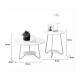 Set Mesa Ratona + Mesa Auxiliar Living Nordico Blanco