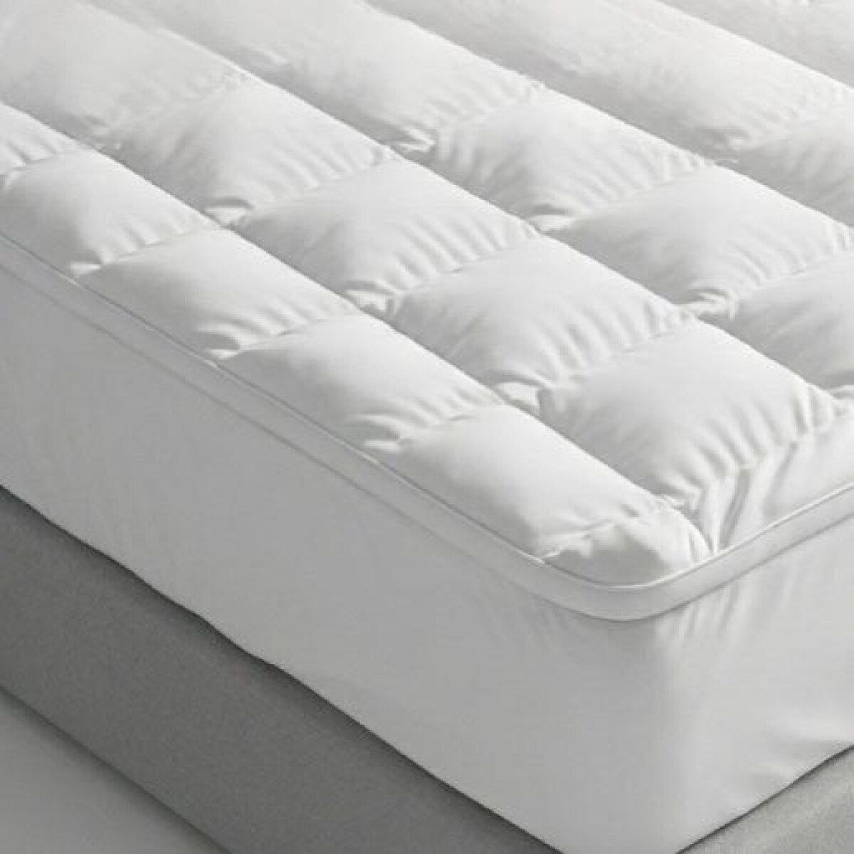 Protector De Colchón Topper Mattress 2 Plazas Fibra 400 Repelente Al Agua 140x190 Cubrecama 