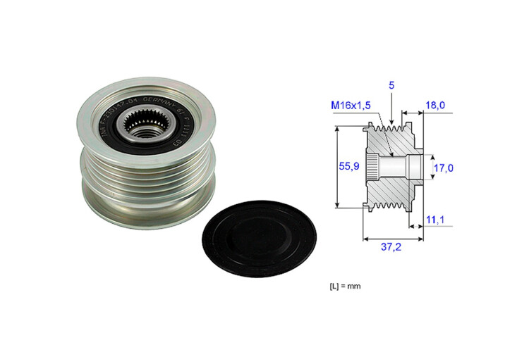 Polea Alternador Marcha Libre Alt Renault Logan/Kangoo/Megane/Scenic 99-17 Polea Alternador Marcha Libre Alt Renault Logan/Kangoo/Megane/Scenic 99-17