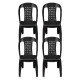 Set x4 Silla Bistró sin apoya brazos NEGRO