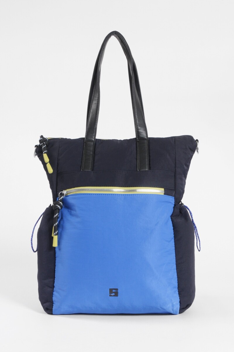 Mochila shopper bolsillos azul marino
