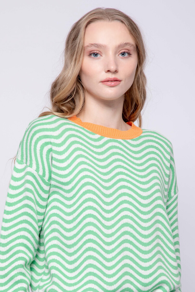 SWEATER WAVES Verde