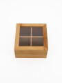 CAJA DE TÉ 4 ESPACIOS BEIGE