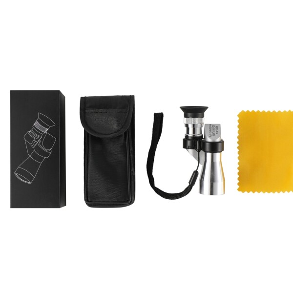 Telescopio Portátil Compacto Visión Nocturna 8x2 Binocular Color Plateado