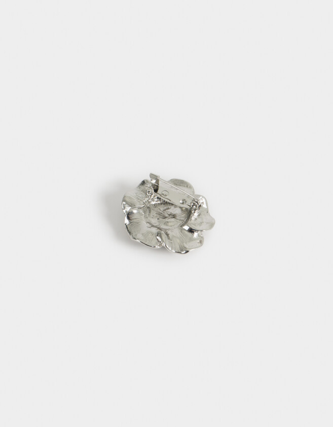 Prendedor Con flores Prendedor Flor - Plateado