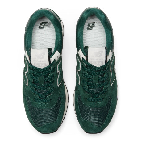 Championes de Mujer New Balance Life Style Plataforma Verde - Blanco