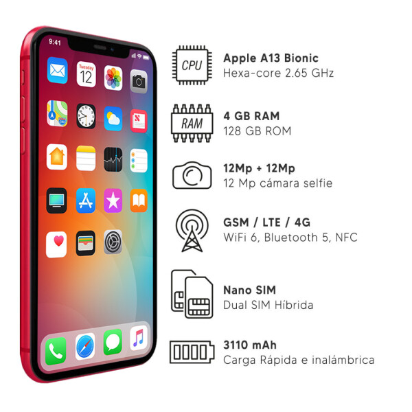 Iphone 11 6/128 Gb 4g ROJO