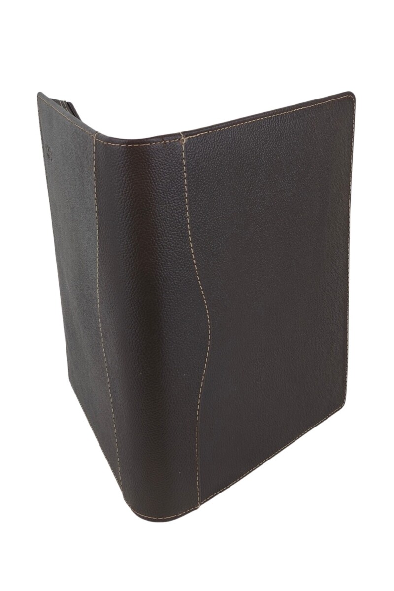 Dosier Mediano Profesional en cuero genuino Chocolate