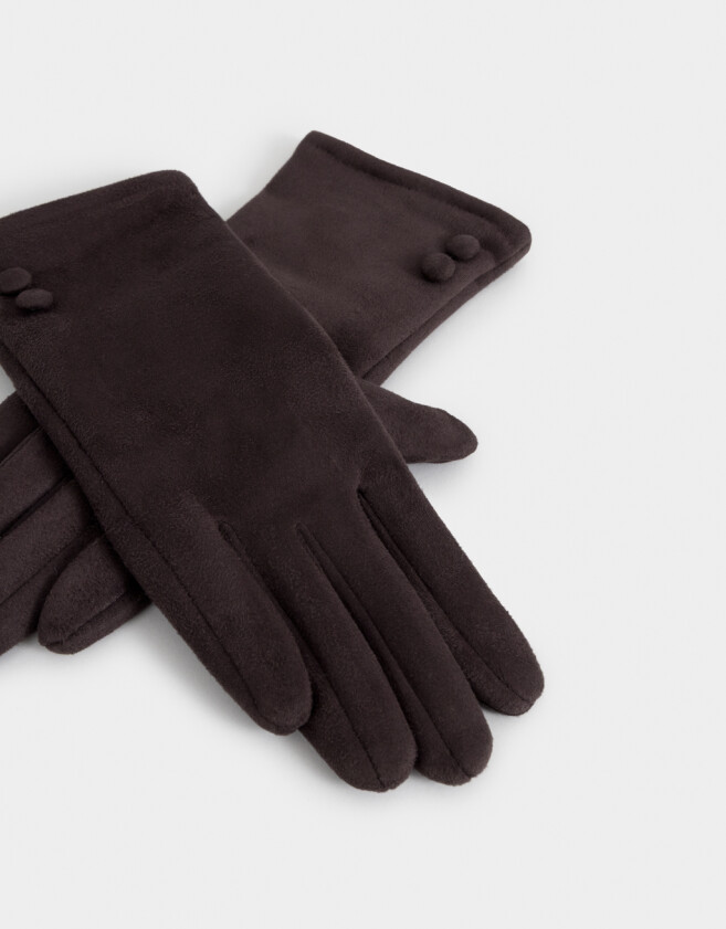 Guantes Varios Guantes Suede - Marron Chocolate