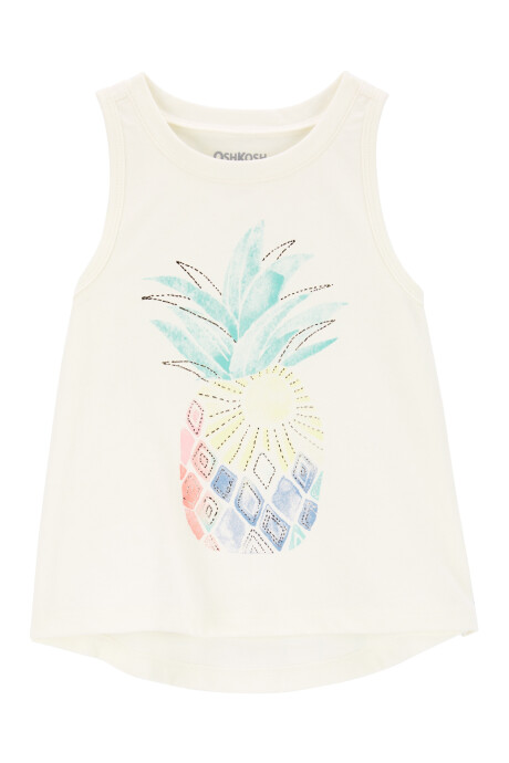Musculosa con brillos diseño piña Sin color