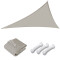 Lona vela triangular en malla sombra 3,6 mts GRIS