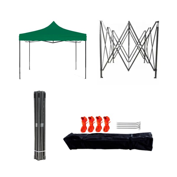 Gazebo Plegable 3x3 Para Playa o Jardín Autoarmable Color Verde Gazebo Plegable 3x3 Para Playa o Jardín Autoarmable Color Verde